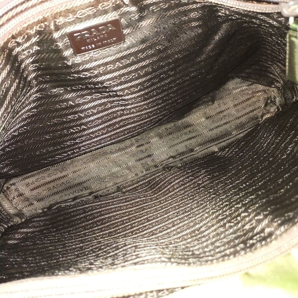 Prada Hand Bag Green Nylon #77090P10 - Picture 8 of 9
